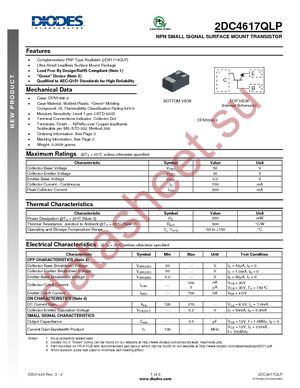 2DC4617QLP-7 datasheet  